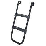 Echelle de trampoline antid�rapante hauteur 90 cm avec cadre m�tallique et larges marches noir helloshop26 ...