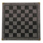 Echiquier plat international en cuir synthtique pu, accessoires de jeux d'checs classiques, plateau ...