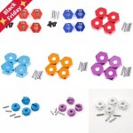 Ecrou hexagonal de roue en aluminium de 12 mm, pour voiture rc, avec broche, moyeu de transmission, pi�ces ...