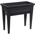 Eda espace potager avec table city vgtable 73x38, 5x68cm - contenance 57l - gris anthracite