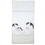 Edredon b�b� 60 x 120 cm pluche et pompon - sauthon baby deco