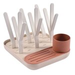 Egouttoir a biberons modulable forêt terracotta / argile - rose Egouttoir a biberons modulable forêt terracotta / argile - rose