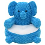 Elphant en peluche bleu