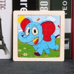 Eléphant - puzzle 3d en bois coloré de 11cm, jouets cognitifs en bois pour enfants, jouets educatifs ... Eléphant - puzzle 3d en bois coloré de 11cm, jouets cognitifs en bois pour enfants, jouets educatifs ...