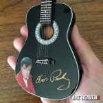 Elvis presley gold signature black acoustic mini guitar replica collectible []