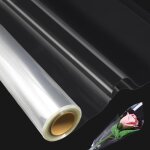 Emballage de cellophane transparent, rouleau de cellophane d'emballage de 80 cm x 30 m pour paniers, ...