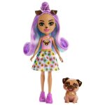 Enchantimals city tails - b�tes citadines - poup�e penna carlin et figurine animal trusty - mini poup�e ...