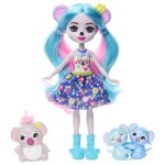 Enchantimals glam party - coffret famille de koala - mini poup�e - 4 ans et +