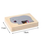 Enfants en bois animal dessin anim� 3d multicouche puzzle d�but educatif gifts a