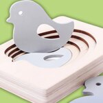 Enfants en bois animal dessin anim� 3d multicouche puzzle d�but educatif gifts d