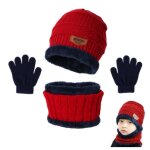 Enfants �pais ensemble slouchy chaud tricot�s ensemble d'hiver 2 - 8 ans(rouge), �charpe gants chapeau ...