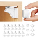 Enfant magn�tique cabinet de s�curit�, s�curit� placard b�b� (12 verrous & 3 cl�s), serrure magn�tique ...