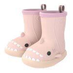 Enfants toddler rain boots cartoon shark easy on baby rain shoes bottes impermables pour garons filles ...
