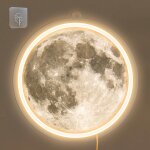 Enseigne non en forme de lune pour dcoration murale, panneau led a intensit variable pour salon, chambre ...
