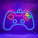 Enseigne au non de manette de jeu enseigne lumineuse non a intensit variable pour salle de jeux usb ...