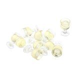 Ensemble de 10 tasses a champagne miniatures, verres a vin, nourriture pour maison de poupe