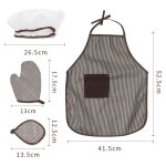 Ensemble de 11 pices de tabliers mignons avec chapeau de chef, moule de cuisson, ustensiles de cuisine ...