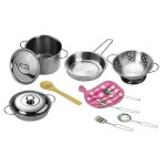 Ensemble de 12 casseroles et po�les pour enfant, accessoires de cuisine, ustensiles de table, jouets ...