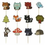 Ensemble de 12 décorations de gâteaux animaux de la forêt pour fêtes d'enfants, anniversaires, baby showers ... Ensemble de 12 décorations de gâteaux animaux de la forêt pour fêtes d'enfants, anniversaires, baby showers ...