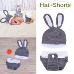 Ensemble de 2 accessoires de photographie pour b�b�, v�tements en forme de lapin, chapeau + short, costumes ...