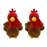 Ensemble de 2 marionnettes a doigts en peluche pour enfants, mini figurines souples et interactives