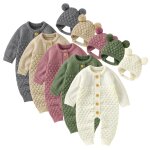 Ensemble 2 pices pour bb, barboteuse tricote, costume pour nouveau - n fille et garon, pull en ...