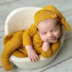 Ensemble de 2 pi�ces pour b�b�, chapeau, accessoires de photographie pour nouveau - n�, bonnet tricot� ...