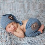 Ensemble de 2 pices de vtements de photographie pour nouveau - ns, bonnet a longue queue + pantalon, ...
