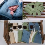 Ensemble de 3 pi�ces pour b�b� gar�on et fille, accessoires de photographie, tenues, chapeau de nuit, ...