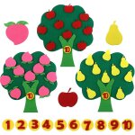 Ensemble de 3 pices de jouet d'arithmtique numrique avec arbre en feutre, jouet educatif pour enfants, ...
