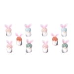 Ensemble de 5 nains de jardin en peluche �� suspendre, 25 cm, en polyester.