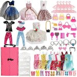 Ensemble de 66 robes, chaussures, bijoux, vêtements, accessoires pour poupée barbie de 30 cm Ensemble de 66 robes, chaussures, bijoux, vêtements, accessoires pour poupée barbie de 30 cm