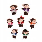 Ensemble de 7 marionnettes  doigts en peluche en forme de singe pour enfants, cadeaux pour enfants