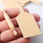 Ensemble de 8, maison de poup�e echelle 1:6 1:12 4 ensembles, ensemble de rouleau a p�tisserie et planche ...