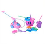 Ensemble de 9 mini poup�es, accessoires, outils de nettoyage m�nager, jouet educatif pour enfants, faire ...