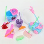 Ensemble de 9 pièces, jouets de nettoyage, accessoires de cuisine, balai et serpillière, cuisine, salle ... Ensemble de 9 pièces, jouets de nettoyage, accessoires de cuisine, balai et serpillière, cuisine, salle ...