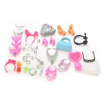Ensemble d'accessoires pour poupée, ensemble de bijoux a la mode, collier, boucles d'oreilles, nâ¿ud ... Ensemble d'accessoires pour poupée, ensemble de bijoux a la mode, collier, boucles d'oreilles, nâ¿ud ...