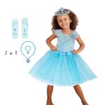 Ensemble d'accessoires pour robe de princesse elsa, 10 pi�ces, fournitures de f�te pour filles, comprenant ...