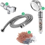 Ensemble d'arrosage spa ionique n�gatif triple filtre super boost economie d'eau salle de bain douche ...