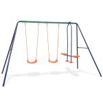 Ensemble de balanoires avec 4 siges orange