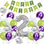 Ensemble de ballons d'anniversaire pour garçon - ballons d'anniversaire pour 2e anniversaire - vert et ... Ensemble de ballons d'anniversaire pour garçon - ballons d'anniversaire pour 2e anniversaire - vert et ...