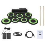Ensemble de batterie electronique usb roll - up silicon pad, numrique, pliable, electrique, portable, ...