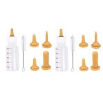 Ensemble de biberons haut de gamme pour petits animaux : 2 biberons, 2 brosses et 10 ttines. silicone ...