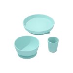 Ensemble de bols d'alimentation en silicone pour b�b�, 3 pi�ces, ventouse etanche et antid�rapante, assiette ...