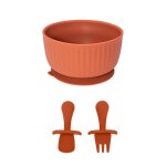 Ensemble de bol etanche et antid�rapant pour b�b�, 1 pi�ce, produit en silicone et sans bpa, assiette, ...