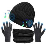 Ensemble bonnet et echarpe 3 en 1 bluetooth 5. 0 pour homme et femme, bonnet d'hiver, cache - oreilles, ... Ensemble bonnet et echarpe 3 en 1 bluetooth 5. 0 pour homme et femme, bonnet d'hiver, cache - oreilles, ...