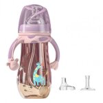 Ensemble de bouteilles de paille de 240ml / 300ml, a double poign�e, grande capacit� ppsu, bouteille ...