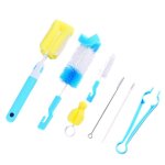 Ensemble de brosses a biberon pour bb, ttine rotative a 360 degrs, eponge propre, bec, tasse, sucette, ...