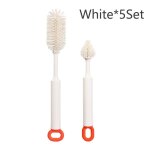Ensemble de brosses a biberons rutilisables en silicone 4 en 1, avec sucette, brosse en paille pour ...