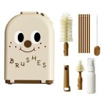 Ensemble de brosses de nettoyage de biberons pliantes, egouttoir de biberons, brosse de nettoyage de ...